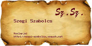 Szegi Szabolcs névjegykártya