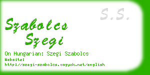 szabolcs szegi business card